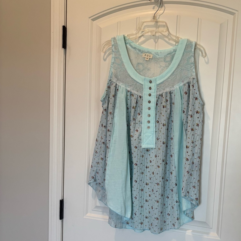Blue Floral Women's Top